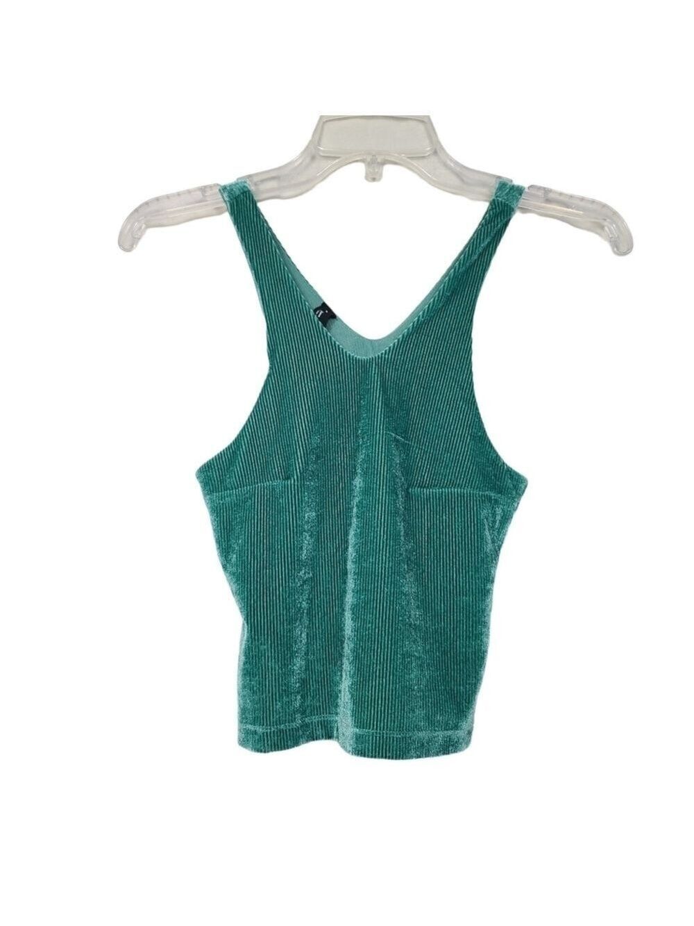 Urban Outfitters Out From Under Green Velour Ribbed Fitted Tank Top M